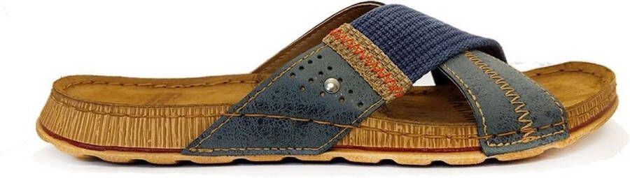 Fischer Kruisband heren slipper & muil 0801 Blauw