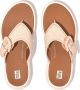 FitFlop F-Mode Buckle Canvas Flatform Toe-Post Sandals ROZE - Thumbnail 3