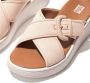 FitFlop F-Mode Buckle Canvas Flatform Cross Slides ROZE - Thumbnail 7