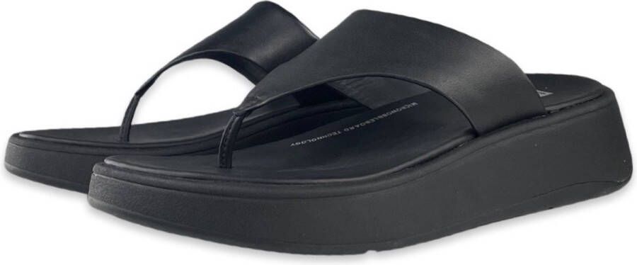 FitFlop F-mode Toe-post Sandalen Zwart Vrouw