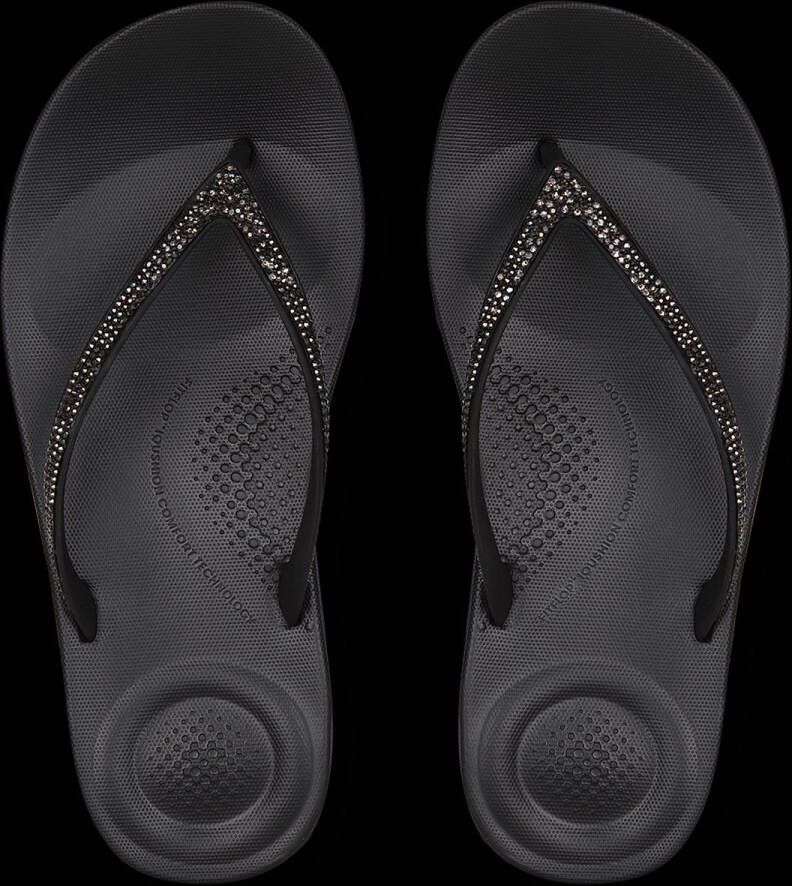 FitFlop IQUSHION Dames Slippers Zwart Sparkle