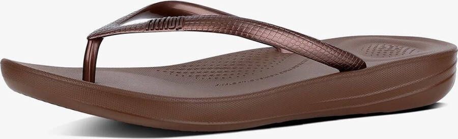 FitFlop IQushion Ergonomic Teenslippers Dames Brons