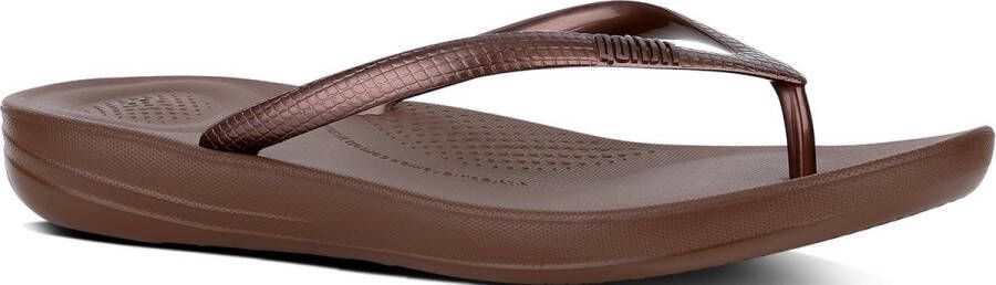 FitFlop IQushion Ergonomic Teenslippers Dames Brons