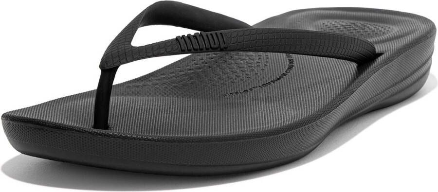 FitFlop IQushion Ergonomic Teenslippers Dames Zwart