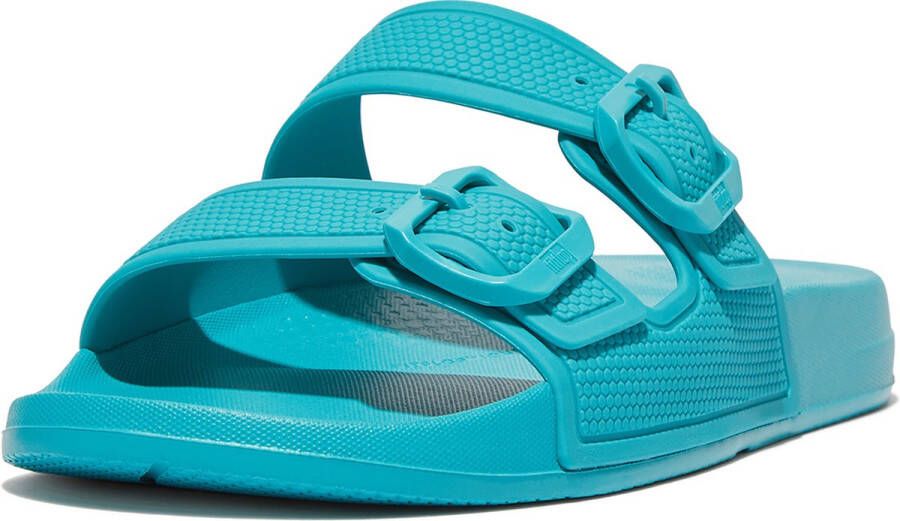 FitFlop Iqushion Two-bar Buckle Slides Blauw Vrouw