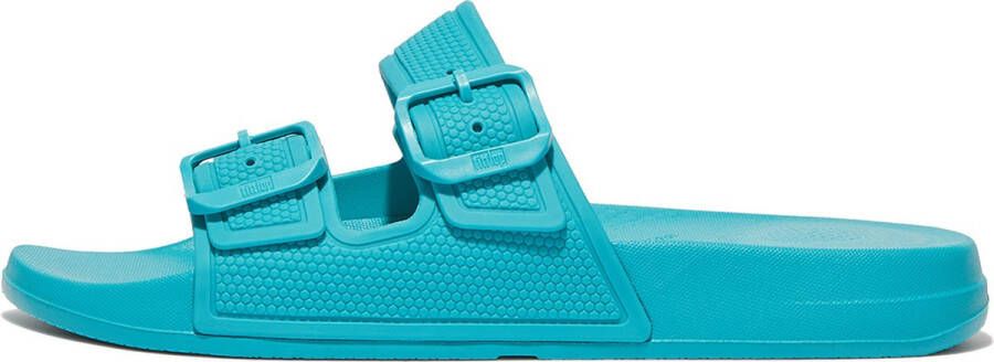 FitFlop Iqushion Two-bar Buckle Slides Blauw Vrouw