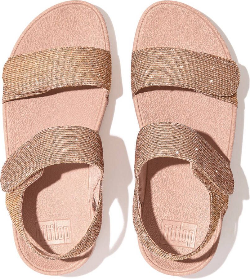 FitFlop Lulu Adjustable Shimmerlux Back-Strap Sandals ROZE