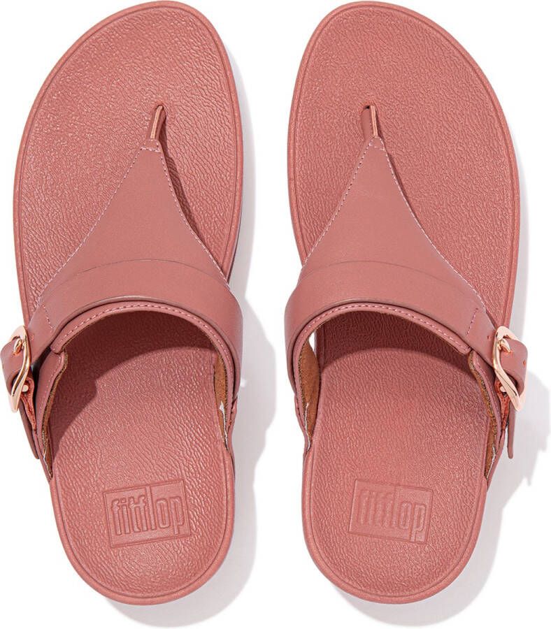 FitFlop Lulu Adjustable Toe Post Leather ROZE - Foto 3