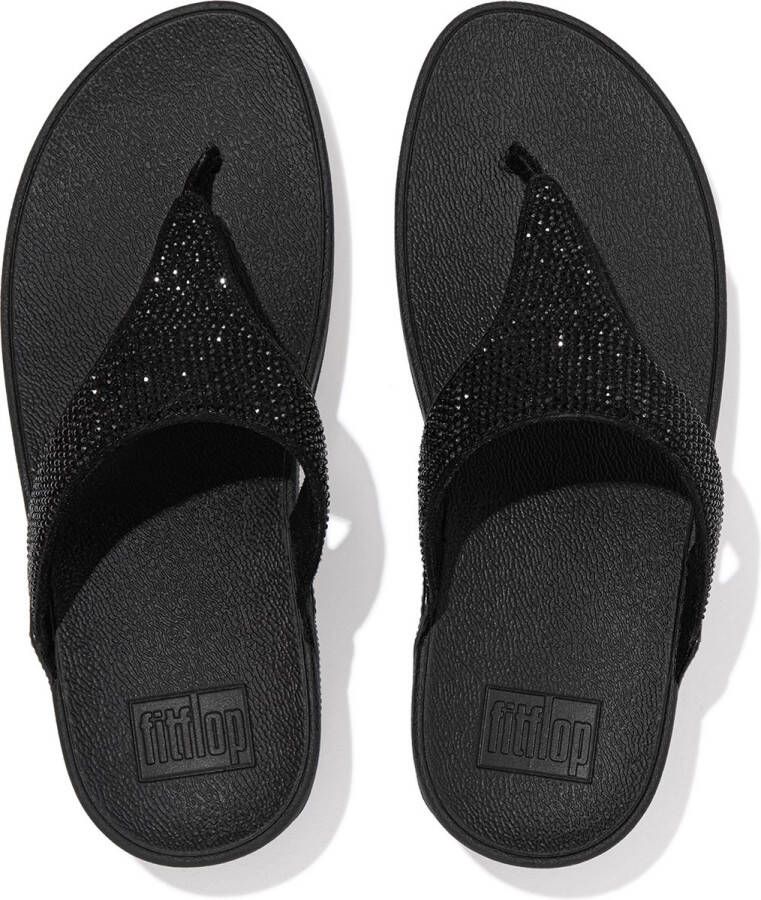 FitFlop Lulu Crystal dames slipper Zwart