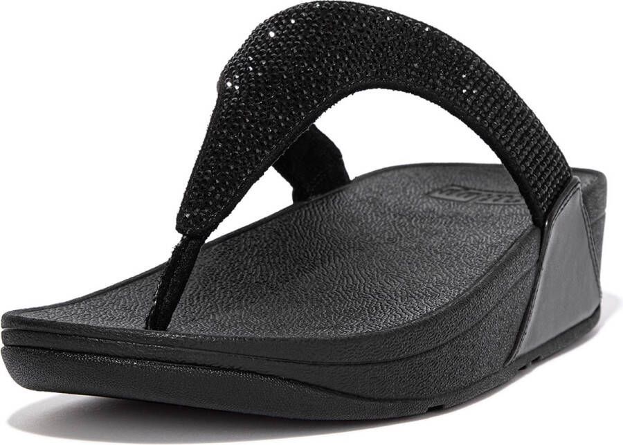 FitFlop Lulu Crystal dames slipper Zwart