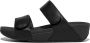 FitFlop Lulu Adjustable Leather Slides ZWART - Thumbnail 8