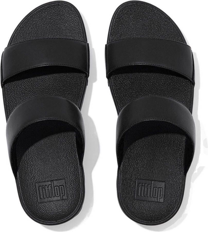 FitFlop Lulu Slide Leather ZWART