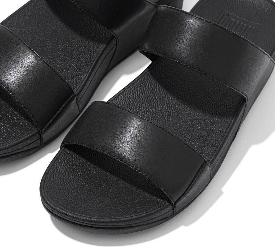 FitFlop Lulu Slide Leather ZWART