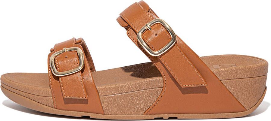 FitFlop Lulu Verstelbare Leren Slides BRUIN