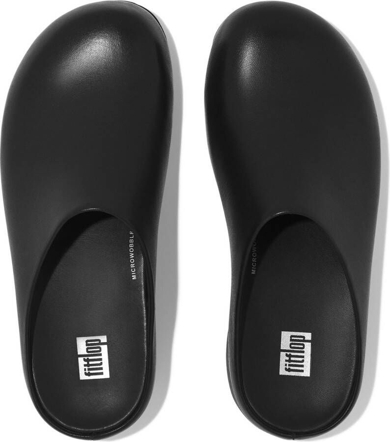 FitFlop Shuv Leather ZWART