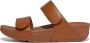 FitFlop Slipper Lulu Adjustable Leather Slides Light Tan Cognac - Thumbnail 2