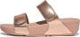 FitFlop Slipper Lulu Adjustable Leather Slides Rose Gold - Thumbnail 2