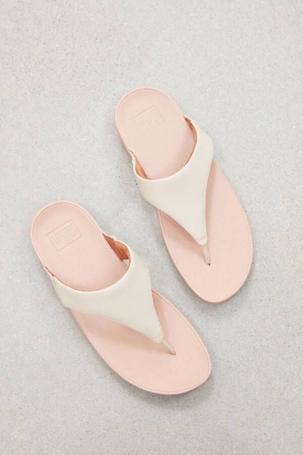 FitFlop Lulu Leather Toepost Teenslippers gebroken wit - Foto 7