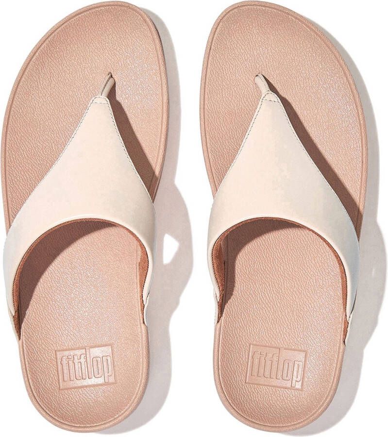 FitFlop Lulu Leather Toepost Teenslippers gebroken wit - Foto 14