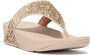 FitFlop Lulu Glitter Toe Thongs PU Glitter Teenslippers goudkleur - Thumbnail 8