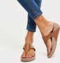 FitFlop Leren Teenslippers Brown Dames - Thumbnail 6