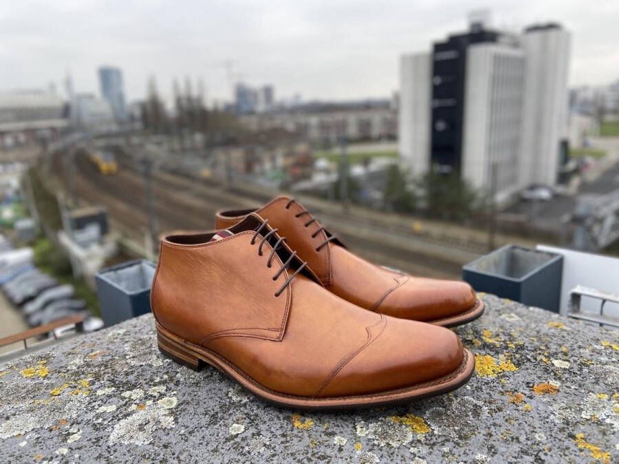 Floris van bommel 50007 De Marser 01.11 Cognac H-Wijdte Veter boots