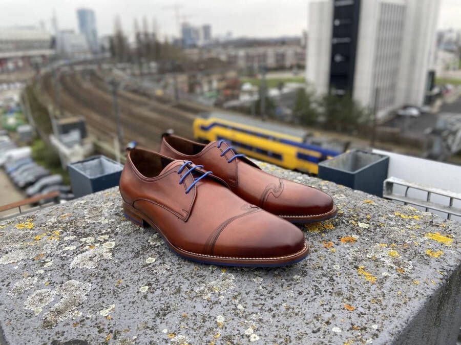 Floris van bommel 30118 De Stapper 02.00 Dark Cognac G+Wijdte Veterschoenen - Foto 10