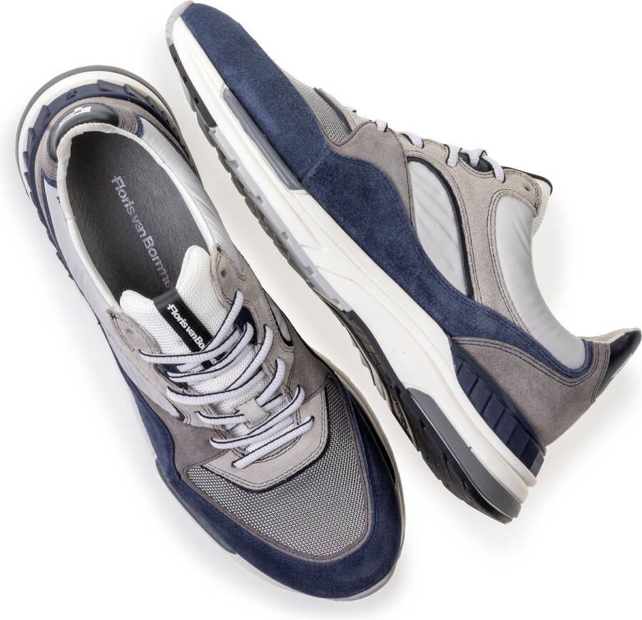 Floris van Bommel Jogger sneakers blauw Suede Heren