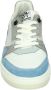 Floris van Floris van Bommel van Floris van Bommel Sneakers Heren Lage sneakers Herenschoenen Leer SFM-10201 Wit blauw - Thumbnail 9