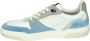 Floris van Floris van Bommel van Floris van Bommel Sneakers Heren Lage sneakers Herenschoenen Leer SFM-10201 Wit blauw - Thumbnail 10