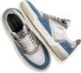 Floris van Floris van Bommel van Floris van Bommel Sneakers Heren Lage sneakers Herenschoenen Leer SFM-10201 Wit blauw - Thumbnail 12