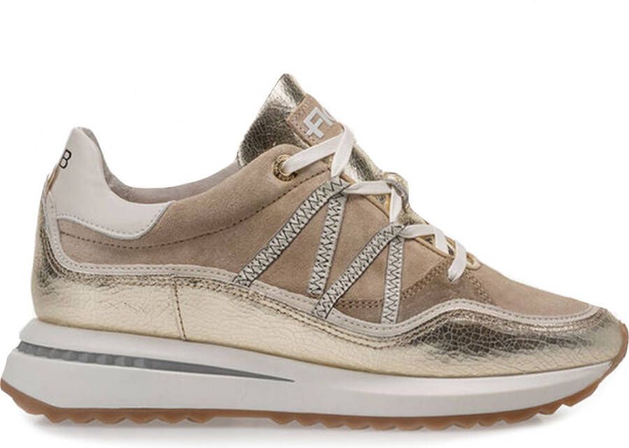 Floris van Bommel Swf-10083 Lage sneakers Leren Sneaker Dames Goud