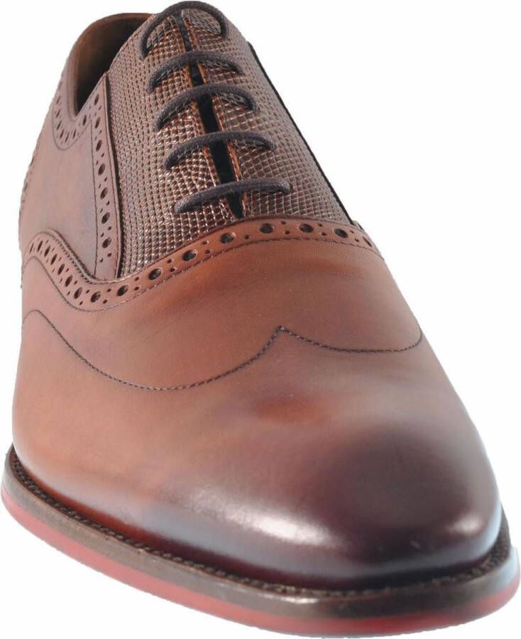 Floris van Bommel Veterschoenen cognac