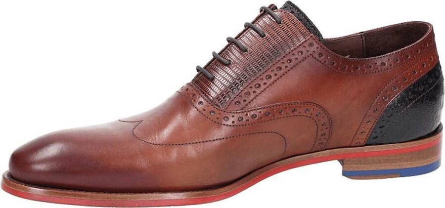 Floris van Bommel Veterschoenen cognac