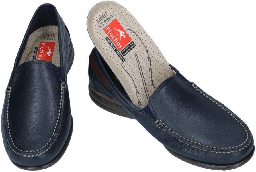 Fluchos -Heren blauw donker mocassins