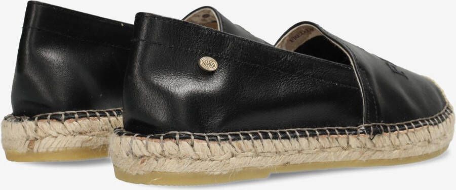 Fred de la Bretoniere Zwarte Leren Espadrilles Stijlvol Model Black Dames - Foto 4