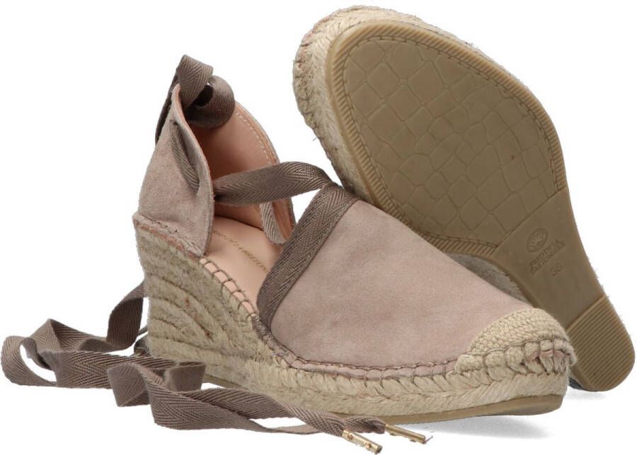 Fred de la Bretoniere 153010224 Espadrilles Met Sleehak Dames Taupe