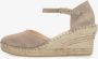 Fred de la Bretoniere Taupe Suede Espadrilles met Sleehak Beige Dames - Thumbnail 4