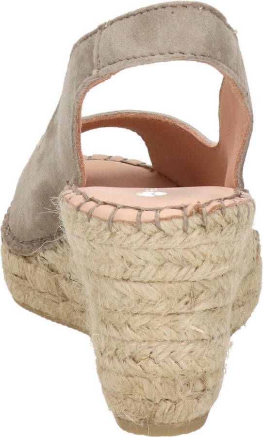 Fred de la Bretoniere Espadrille Sleehak Taupe