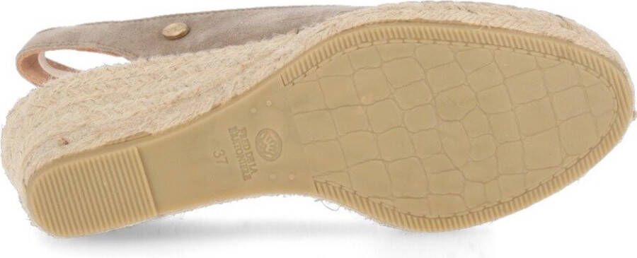 Fred de la Bretoniere Espadrille Sleehak Taupe