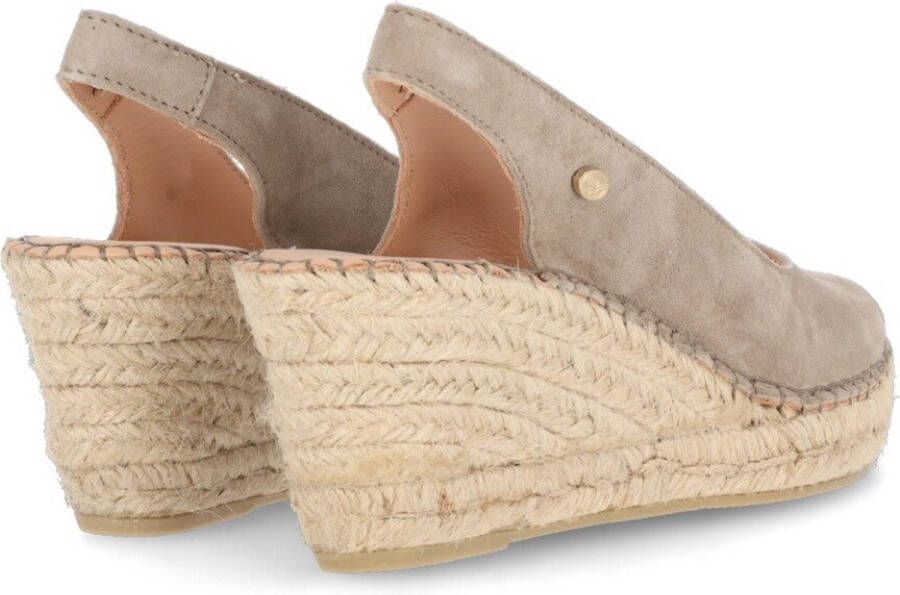 Fred de la Bretoniere Espadrille Sleehak Taupe