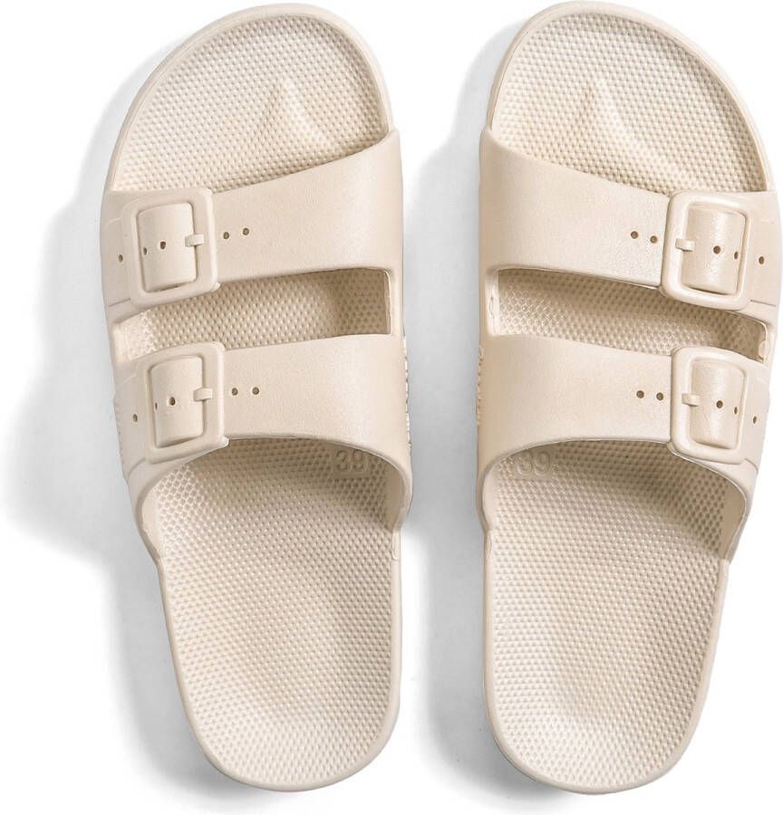 Freedom Moses Slippers Slides Vegan Stone Beige