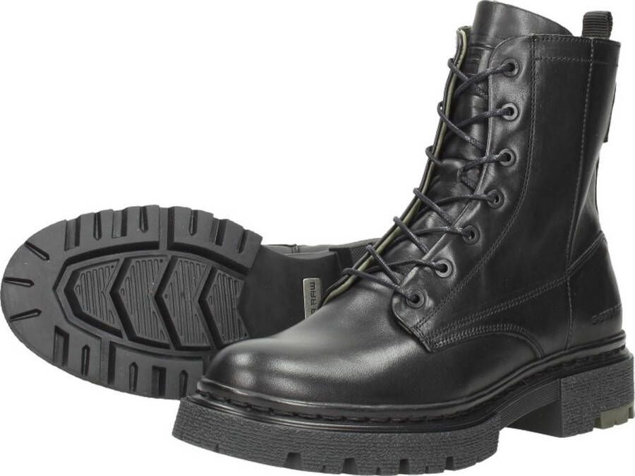 G-Star G Star Raw Kafey Hgh Lace Lea Veterboots Laarzen Met Veters Dames Zwart - Foto 12