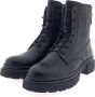 G-Star G Star Raw Kafey Hgh Lace Lea Veterboots Laarzen Met Veters Dames Zwart - Thumbnail 13