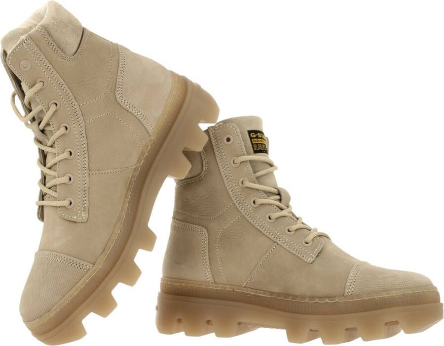 G-Star RAW Outdoor FAshion gorpcore bruin Tinten Noxer Hgh Nub W Veterboots Laarzen Met Veters Dames Camel - Foto 14