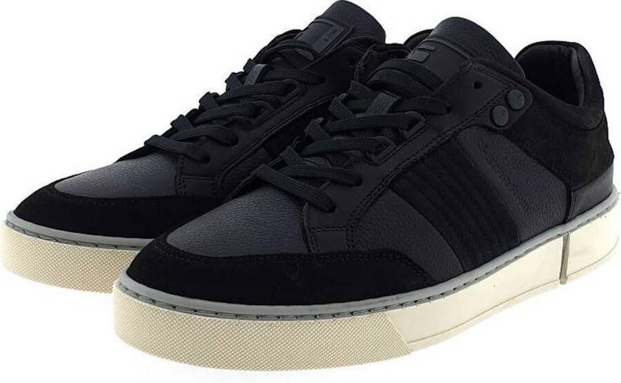 G-Star Sportieve leren sneakers met suède details Black Heren