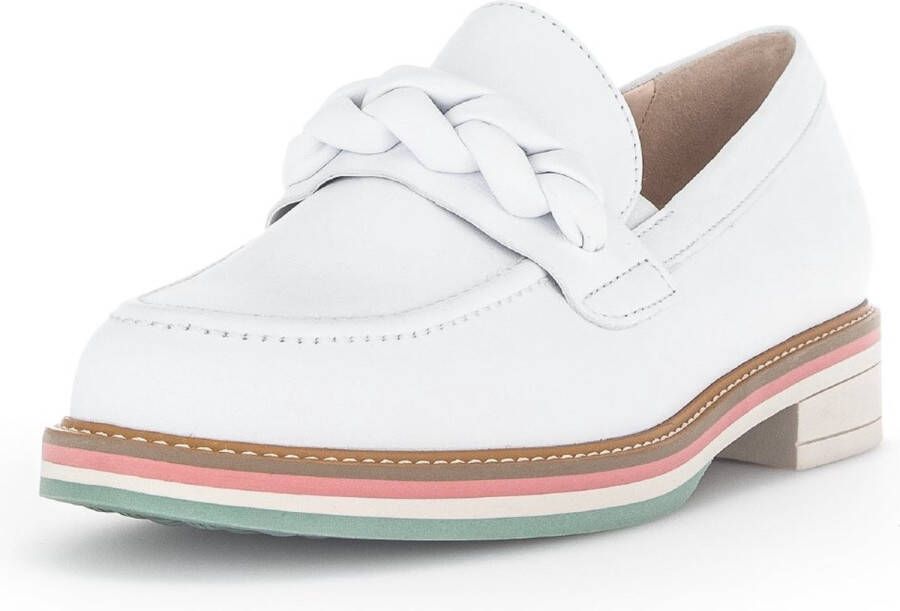 Gabor Comfortabele Leren Loafers voor Dames White Dames