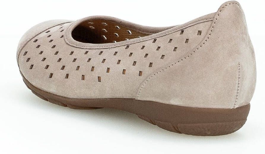 Gabor Geperforeerde Zomer Ballerina Schoenen Beige Dames