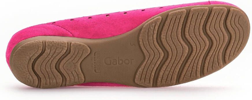 Gabor Roze Suède Ballet Flats Pink Dames - Foto 2