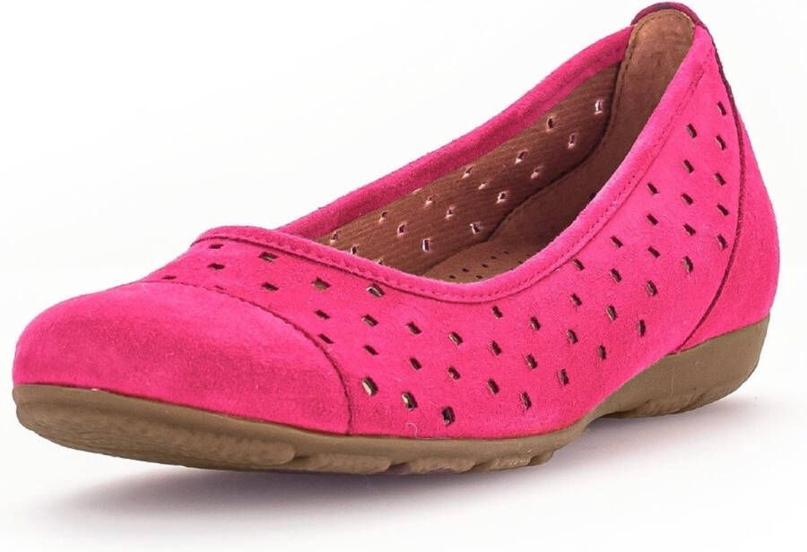 Gabor Roze Suède Ballet Flats Pink Dames - Foto 4